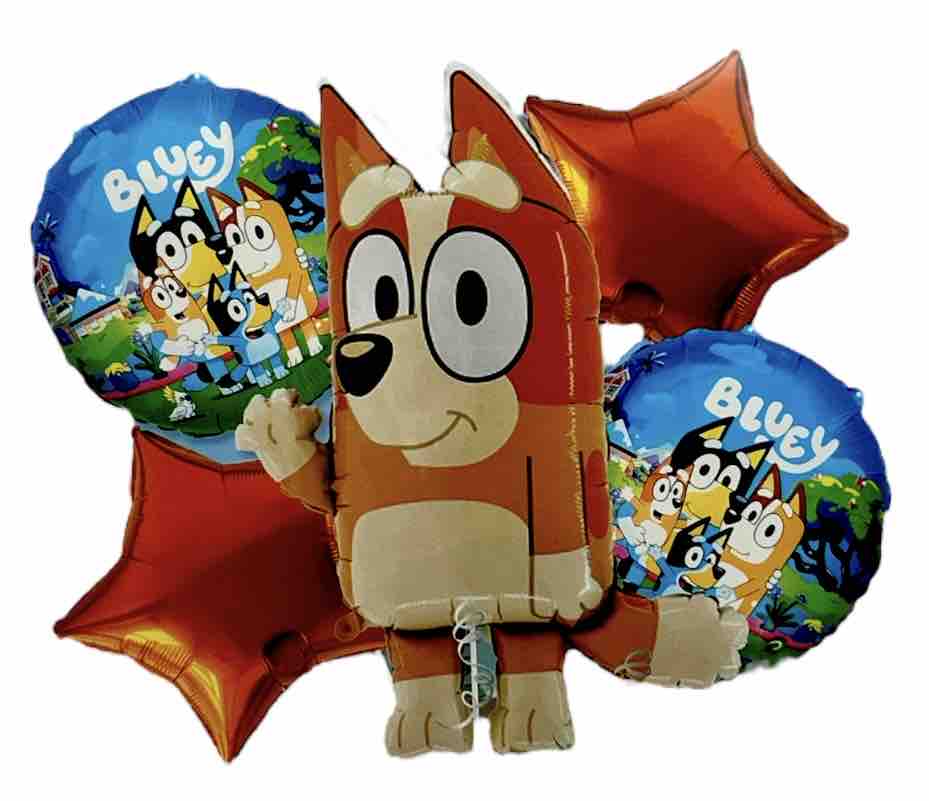 Bouquet de 5 globos metalizados personajes