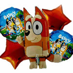 Bouquet de 5 globos metalizados personajes