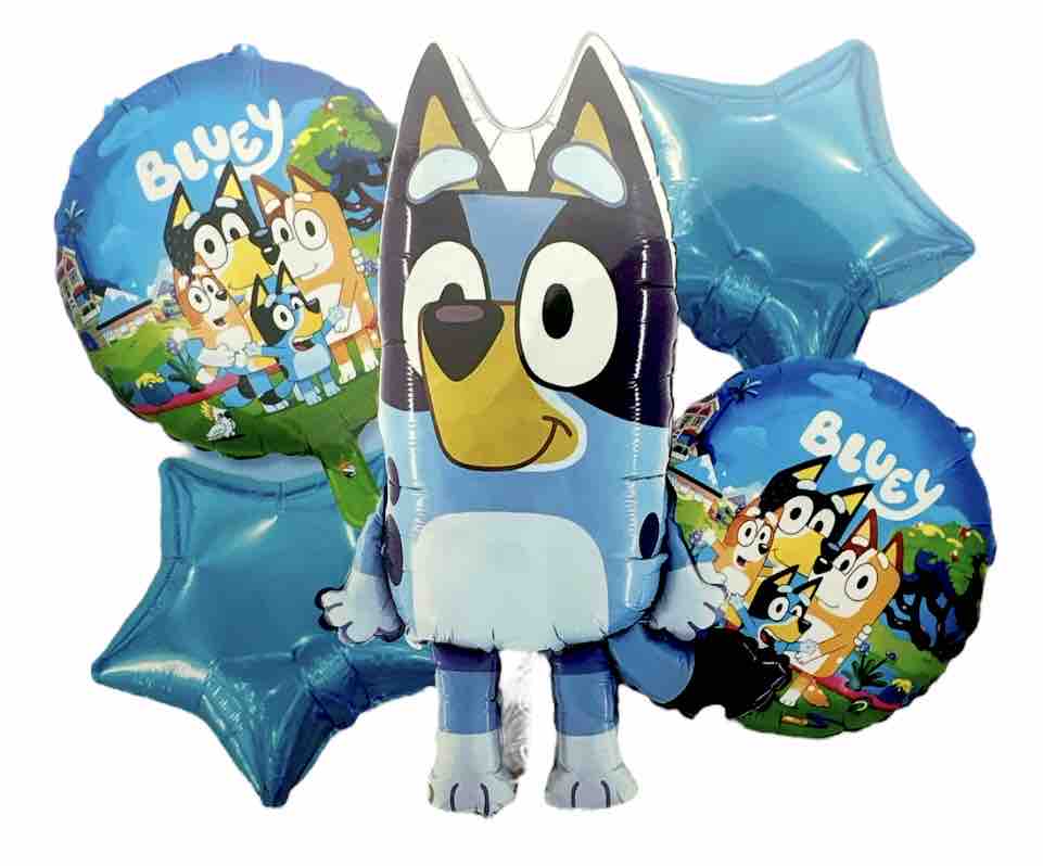 Bouquet de 5 globos metalizados personajes