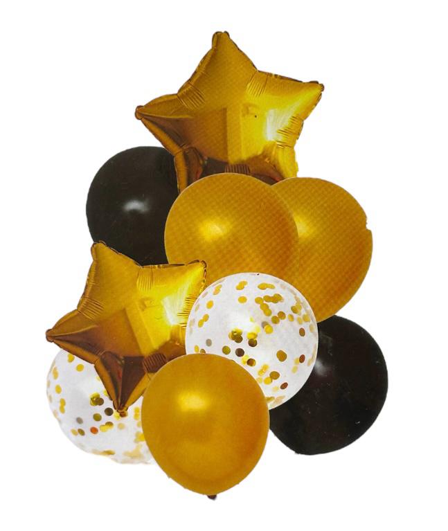 Set de Globos Estrellas y Corazones 9 piezas toda Ocasión