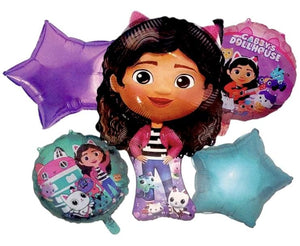 Bouquet de 5 globos metalizados personajes