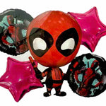 Bouquet de 5 globos metalizados personajes