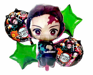 Bouquet de 5 globos metalizados personajes